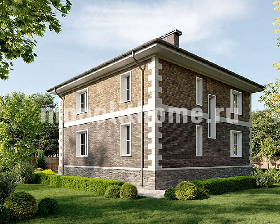 Проект дома из несъемной опалубки Пышма-2 двухэтажный 10х10 – компания ...